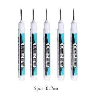 TEMU 5-6개 화이트 펜, 0.7mm 1mm 2.5mm, 중간 굵기, 알코올 기반 잉크, 노트북, 플라스틱 표면, 페인팅, 마킹, 필기용