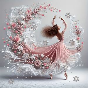 TEMU 1개 핑크 드레스 페인팅 키트 - 5D DIY 핸드메이드 라인스톤 아트, 불규칙 , 부분 코팅, 초보자 및 성인용, 우아한 롱 드레스 벽 장식 (11.8x11.8인치) - 창의적인 선물, 홈 데코레이션에 적합|보석십자수