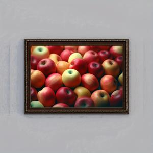 TEMU 완벽한 DIY 페인팅 키트 - 라운드 5D 사과 과일 아트, 초보자를 위한 멀티사이즈 3D 벽 장식, 리얼리스틱 사과 공예 홈 데코 선물 아이디어 (액자 불필요)|보석십자수