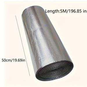 TEMU 알루미늄 호일 단열 패드 - 반사 단열, 방화 엔진 커버 및 벽면 라이닝, 소음 감소 및 온도 제어, 내구성 좋은 단열 패드/반사 표면/오래 지속되는 단열