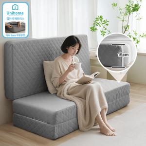 TEMU 탄탄한 3단 접이식 매트리스 원룸 자취 바닥 침대 토퍼 접는 수면매트