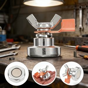 TEMU 용접 전용 접지 클램프, 강력한 자석 접지 클립, 안전하고 내구성 있는 용접기 와이어 액세서리 - 개, 스테인리스 스틸 + 구리 소재 접지 클램프