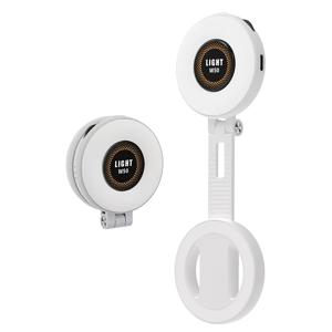 TEMU 자석 셀카 조명 | 360° LED 링 라이트 (접착 링 포함), iPhone 호환, 휴대폰 스탠드로 사용 가능, 셀카, 사진, 틱톡, 줌 회의, 화상 회의에 적합, 휴대용, 자석, USB 충전식