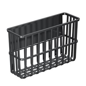 TEMU 냉장고용 다용도 플라스틱 수납 랙 | 옆면 틈새 또는 문 뒤에 완벽, 드릴 불필요, 벽걸이형, 플립형 상단, 강력한 하중 용량, 수납 가방, 비닐 랩, 티슈 정리용으로 이상적, 공간 절약형 바구니, 선반 바구니|양문형냉장고