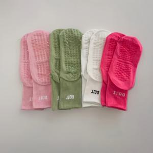 TEMU 4켤레 혼합 색상 여성용 요가 양말 | , 바, 발레, 맨발 운동에 적합, 미끄럼 방지 실리콘 도트로 안전 보장