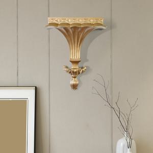 TEMU 시크한 유럽 스타일 레진 벽 선반 - 홈 데코용 다용도 걸이 수납, TV 배경 및 기타 용도에 완벽