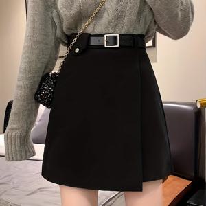 TEMU 여성용 다용도 A라인 스커트 (벨트 없음)