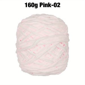 TEMU 1롤 160G 5.64온스/롤 아이스 바 라인 Chenille 직조 털실 편안한 따뜻한 중간 두께 폴리에스터 털실 모자 담요 스웨터 스카프 코바늘 뜨개질 털실