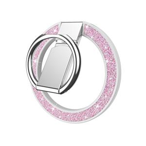 TEMU 자석 반짝이 파우더, 원피스 초경량 초박형, 360° 회전으로 강력한 흡착력, 벽 스티커, 접이식 링 휴대폰 거치대에 적합, 합금 소재, 휴대용 및 범용 창작 데스크탑 사용.
