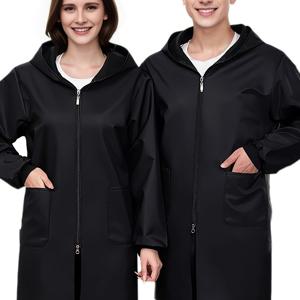 TEMU 봄, 여름용 긴팔 주방 앞치마, 후드 디자인, 야외 작업에 적합, 대형 포켓 2개 포함, 남녀 공용, 요리, 정원 가꾸기, 페인팅, 바베큐, 베이킹, 미용에 이상적