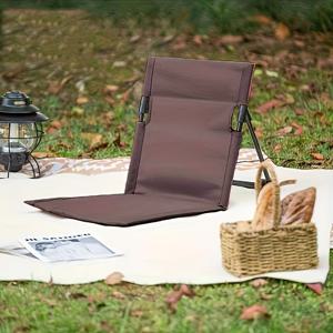 TEMU 1개 휴대용 접이식 알루미늄 합금 스툴 - 인체공학적 디자인, 견고한 등받이, 컴팩트하고 가벼운 무게, 캠핑, 피크닉, 해변, 뒷마당용, 야외 휴식용, 내구성 있는 구조|캠핑의자|접이식의자|의자