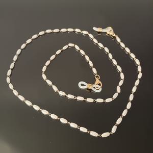 TEMU 1팩 여성용 비즈 안경줄 & 마스크 홀더 - 미끄럼 방지 멀티용 비즈 스트랩 (독서용 안경, 패션 안경, 마스크용) - 파티, 웨딩, 일상용 우아한 액세서리 - 다용도|KF94마스크