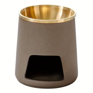 TEMU 세라믹 향로와 구리 포트 - 에센셜 오일, 로우 인센스, 왁스 펠렛, 드라이 버닝용 다목적 향로, 전기 불필요, 홈 데코 (할로윈, 크리스마스, 추수감사절)