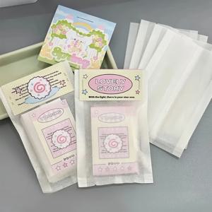 TEMU 3.94인치 x 6.7인치 작은 글라스린 화이트 크래프트 종이 봉투, /50팩, 기프트 카드, 사탕 선물, 쿠키, 도넛, 공예품, 파티 선물, 샌드위치, 주얼리 상품, KPOP 아이돌 카드 홀더