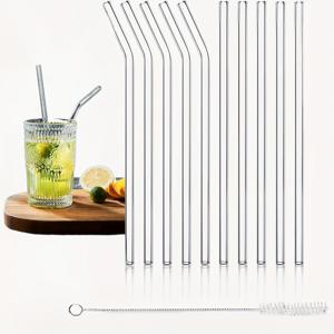 TEMU 10개의 유리 스푼 중 8개는, 재사용 가능한 유리 마시는 스푼으로, 길이는 7.8인치, 너비는 8mm입니다. 세척용 브러시가 함께 제공됩니다. 이 투명한 유리 스푼은 친구들과 가족들과 함께 주스를 마시거나 차를 만드는 것을 즐기기 위한 완벽한 주방 액세서리입니다. 세척기에서 안전합니다.