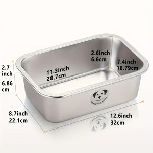 TEMU 대형 개용 스테인레스 스틸 식기대 - 내구성, 튼튼함, 안전성, 냄새 없음, 고화질 이미지, 애완동물 식기대|현대식 개용 식기대|스테인레스 스틸 식기대