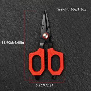 TEMU 스테인리스 스틸 정밀 낚시 가위, 낚시용 전용 가위, PE 라인 가위, 철사 절단 가능