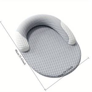 TEMU 여름용 도트 패턴 쿨링 강아지 침대 - 탈부착 가능 세탁형 오벌 매트리스, 열 방출 및 냉각 기능의 테크 섬유, 중/대소견 견적용 편안한 강아지 베드, 간편 설치 세탁 가능한 강아지 침대