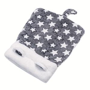 TEMU 1개 겨울용 펫 슬리핑백 - 360° 포근한 보온, 세탁 가능한 부드러운 원단, 안락한 덴 디자인, 고양이와 작은 강아지를 위한 실내 사용 스타일리시 침대