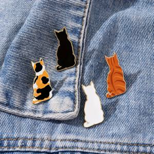 TEMU 4개 세트 뒷면 에나멜 핀, 스타일리시한 동물 브로치 장식, 라펠 배지 및 주얼리 선물