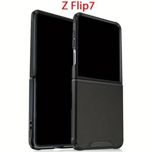 TEMU 휴대폰 케이스 - 삼성 갤럭시 Z 플립 6, 5, 4, 5G 및 Z 플립 7용 마그네틱 충격 방지 아머 케이스, 무선 충전 호환 백 커버 특징