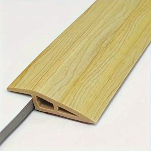 TEMU 1개 7cm 자체 접착 PVC 문턱 보호대, 나무 무늬 바닥 전환 스트립, 스크래치 방지 문턱 램프 디자인, 홈용 장식형 속도 가이드, 카펫 가장자리 트리밍에 적합