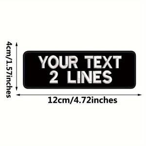 TEMU 1개 맞춤형 2줄 이름 텍스트 자수 패치, 강아지 장식용 맞춤 전술 패치 (자체 접착 뒷면 포함)