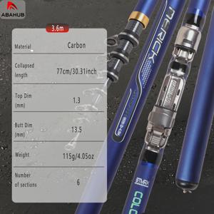 TEMU ABAHUB 솔리드팁 카본 락 로드: 빠른 액션 스피닝/캐스팅 낚싯대, 장거리 던지기에 적합, 내염수성 래커, 고탄성 카본, 10-30g 루어 호환