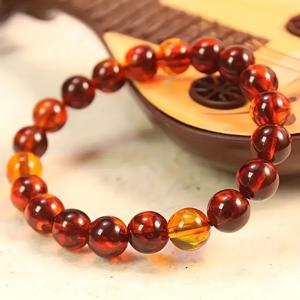 TEMU 천연 호박색 팔찌, 남녀 공용 스타일로 제공, 텍스처 싱글 루프 디자인, 생일 선물로 완벽