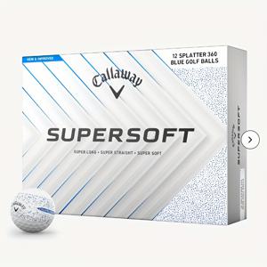 TEMU 12개 세트 캘러웨이 슈퍼소프트 스플래터 360 핑크/블루 골프공