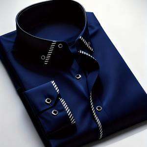 TEMU 남성용 퀵드라이 주름방지 슬림핏 드레스셔츠 - 칼라 버튼업 비즈니스 캐주얼 & 드레스셔츠, 사무실, 웨딩, 파티용 - 세탁기 사용 가능 솔리드 컬러 프로페셔널 워크웨어|남자셔츠|오피스룩|드레스