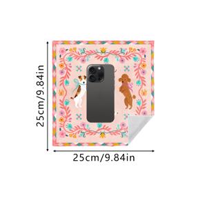 TEMU 1개, [다기능 매직 스티키 천] 귀여운 만화 강아지 꽃 장식, 대형 탈출 방지 및 스크래치 방지 고양이 랩, 세탁 가능하고 내구성이 뛰어난 고양이 침대 담요, 장난기 넘치는 고양이를 위한 미용 및 진정 타월로 디자인됨