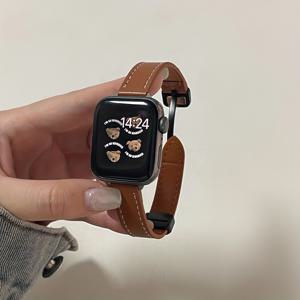 TEMU 세련된 레트로 스트랩, 라이트 럭셔리 비즈니스 스타일 디자인, Apple Watch 40mm, 38mm, 41mm, 42mm, 44mm, 45mm, 46mm 및 49mm 스트랩에 적합, 스마트 워치 액세서리, 고급스러운 외관 시리즈, 편안하고 패셔너블|스마트워치|악세사리