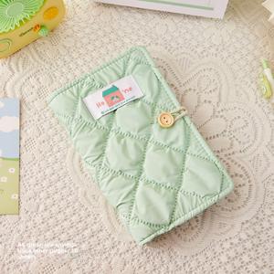 TEMU A6 패브릭 현금 장부, 티켓 기념 코인 지폐 돈 상자, 소프트 그린 루즈리프 보관 책, 대용량 기념 지폐 가족 보관 책