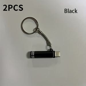 TEMU 2개 세트 미니 비상용 전자 라이터, Type-C 충전, 무화염 및 방풍 기능, 9초 자동 전원 차단 보호, 금속 본체, 휴대용 및 내구성, 야외 캠핑 및 여행 필수품, 남자친구와 아버지를 위한 창의적인 선물