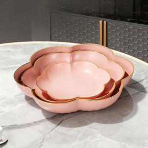 TEMU 새해 사탕 장식, 오후 티 또는 파티 음식에 적합한 금색 장식 플로럴 과일 접시와 케이크 스탠드 3종 세트. 야외 사용, 호텔 장식 및 우아한 거실 장식에 이상적입니다. 가족 모임에 적합합니다.