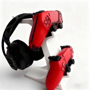TEMU PS4/게임 콘솔 컨트롤러 홀더 & 헤드폰 스탠드 - 견고한 베이스가 있는 헤비듀티 플러그 앤 플레이 스탠드, 소니 헤드셋 및 /Xbox 컨트롤러 호환 (PS4용) - 게이머, 캐주얼 사용자를 위한
