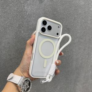 TEMU 휴대폰 케이스 - 휴대폰 케이스 - 아이폰 17, 16, 15, 14, 13, 12, 11 Pro Promax에 적합한 넥스트랩이 있는 고급 투명 충격 방지 휴대폰 케이스. 충격 보호 기능과 마그네틱 무선 충전 지원 제공.|아이폰케이스