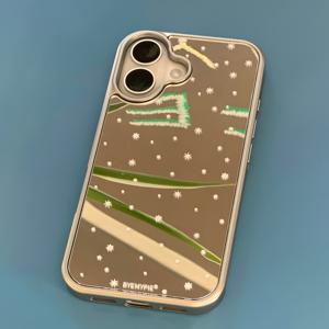 TEMU 아이폰 17 Pro Max, 17 Pro, 17 Air, 17, 16, 15, 14, 13, 12, 그리고 11 Pro Max에 적합한 우아한 별 모양 거울 케이스. 렌즈 보호 및 충격 방지 기능 제공.