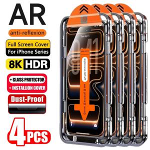 TEMU 아이폰 17/16/15/14/13/12/11/17 프로 맥스/16 프로 맥스/17 프로/15 프로/플러스/미니/X/XR/XS 맥스/에어/7/8/SE2/SE3용 풀커버 강화유리 보호필름 4개 세트, 울트라 HD 강화유리, 9H+ 경도, 스크래치 방지, 지문 방지, 케이스 친화적|아이폰케이스