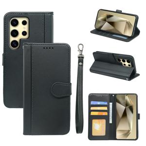 TEMU 전용 케이스 for S25 S24울트라 지갑형 다이어리 가죽케이스+스트랩 카드지갑 케이스 for S25울트라