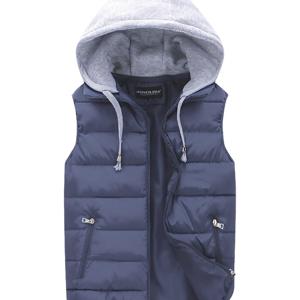 TEMU 남성용 겨울 경량 패딩 오리털 패딩조끼 면조끼