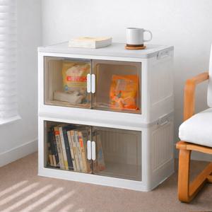 TEMU [] [1+1] [대형 리빙박스 폴딩 옷정리함 투명 펜트리 플라스틱 수납함 옷장 대용량 옷 보관 박스] [대형, 대대형, 특대형, 초대형 사이즈] [플라스틱]|폴딩박스