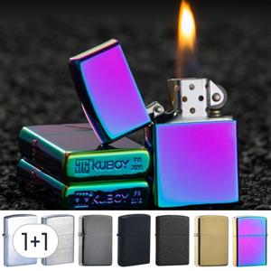 TEMU 1+1 명품 메탈 크롬 지포라이터 라이터 라이타