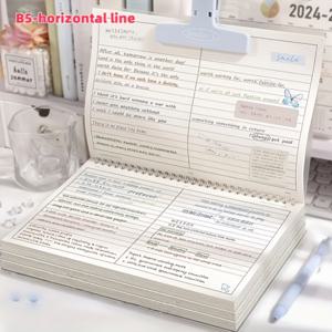 TEMU 1개 B5 문구 노트북 | 간편한 디자인, 가로 레이아웃, 60매/120페이지, 무지지, 데일리 휴대용 보관 노트, 학교 노트, 전문가용 다이어리, 평면 제본|편지지