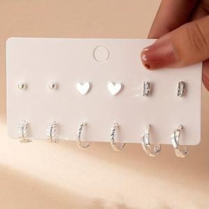 TEMU 클래식 패션의 간편한 디자인 여성 귀걸이 한 쌍, 투명한 보석 하트와 잎사귀 장식 | 아연 합금에 스테인리스 스틸 귀바늘, KC 골드 도금, 및 선물용으로 적합