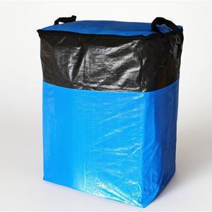 TEMU 1개 튼튼한 대형 이사 가방 | 지퍼 플립 | 캠퍼스 이사, 여행을 위한 공간 절약 | 옷, 이불, 가정용품 보관 | 폴리프로필렌 재질