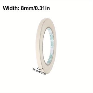 TEMU 흰색 마스킹 테이프 20미터 (65피트) 1롤, 일반용, 베이지색 및 흰색 페인터 테이프 (가정, 사무실, 학교 용품, 프로젝트, 미술 및 공예, 라벨링에 적합)