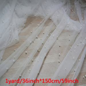 TEMU 1 진주 메시 패브릭 레이스 베일 공주 침대 커튼 쉬어 드레이리 소프트 얇은 튤 배경 천, 폭 118인치, 길이 36/108/180인치 (정사각형 무게 100Gsm)