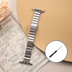 TEMU Apple Watch용 스테인리스 스틸 시계줄 45mm 울트라 49mm 38mm 42mm 41mm 40mm 44mm iWatch 시리즈 울트라 6 5 4 3 2 1 se 여성용 메탈 팔찌